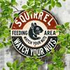 Vintage Metal Poster Squirrel Irony Wall Art Decor for Home Cafe 20x20 Cm