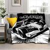 1PC Custom Name Car Graphic Outdooor Flannel Blankets Throw Blanket All-Season Throw Gift Bedspread for Couch, Bed, Camping Holiday Birthday Gift