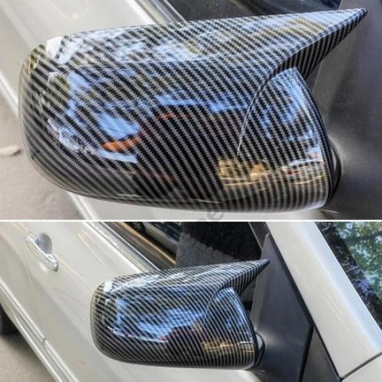 1Pair Carbon Fiber Car Rearview Mirror Cap Cover Trim For Toyota Corolla 2007-13