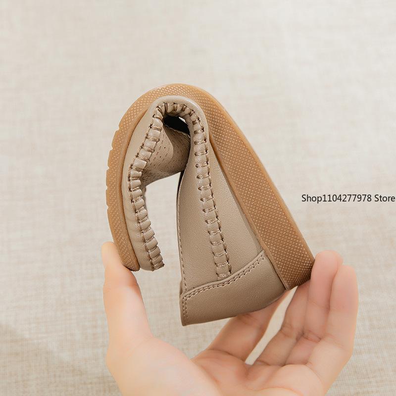 Fashion Hot-selling Women's Flats Leather Loafers White Nurse Work Shoes Comfortable Fashion Round Toe Nurse Shoes