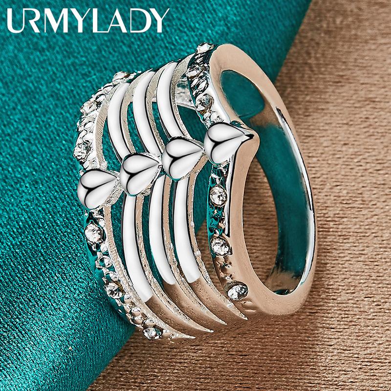 

Корона из стерлингового серебра 925 пробы Циркон 7 8 9 10 Кольцо для женщин Мужчины Мода Шарм Ювелирные изделия