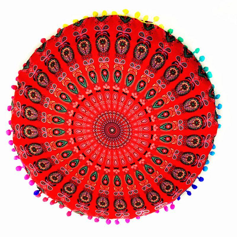 Premium Quality Mandala Round Cushion Cover For A Timeless Bohemian Look