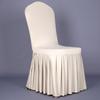 Wedding Chair Cover for Dining Room Universal Stretch Chair Cover with Skirt Removable Chair Slipcover for Kitchen Hotel
