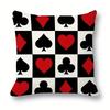 1 MEMNUN Modern Poker Themed Pillow Cover for Game Rooms and Living Rooms - Single-sided Printed Cushion Cover with Poker Card Combination