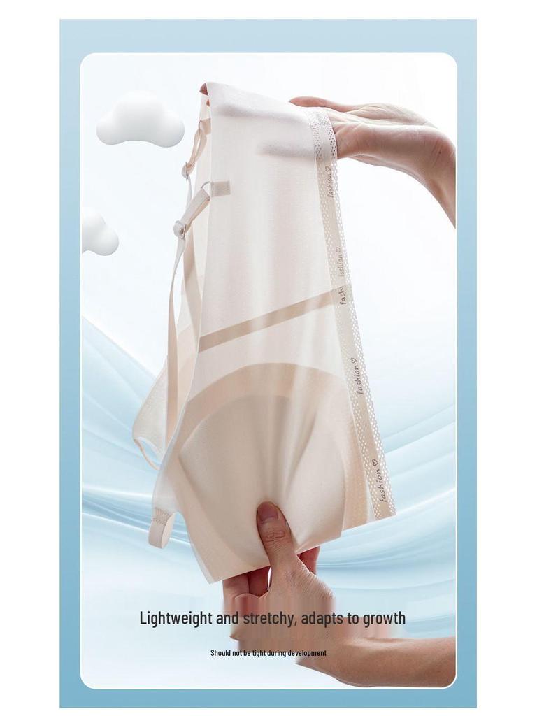 812 Girls' Summer Ice Silk Tank Top with Built-In Bra – Youth Backless Design