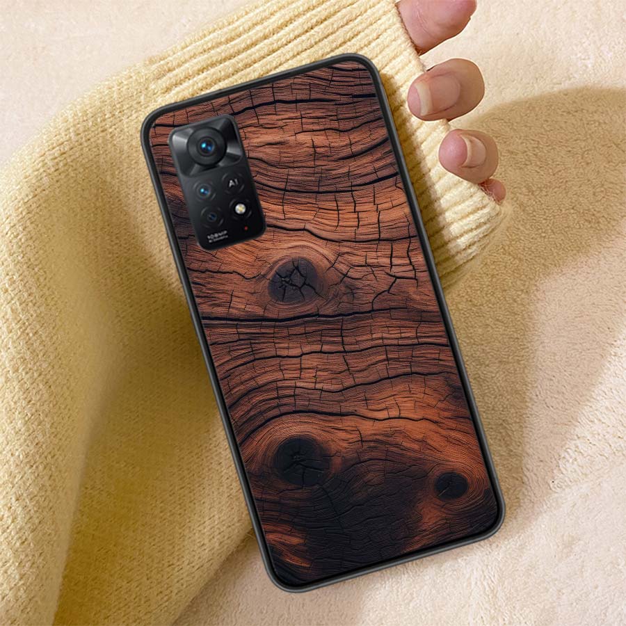 Wood Textures Phone Case For Redmi 13C 14C Note 14 13 Pro Plus 5G 12 12C 10A 10C 10 9A 9C 9T 9 8 8A K70 Pro Cover TPU Shell Coqu