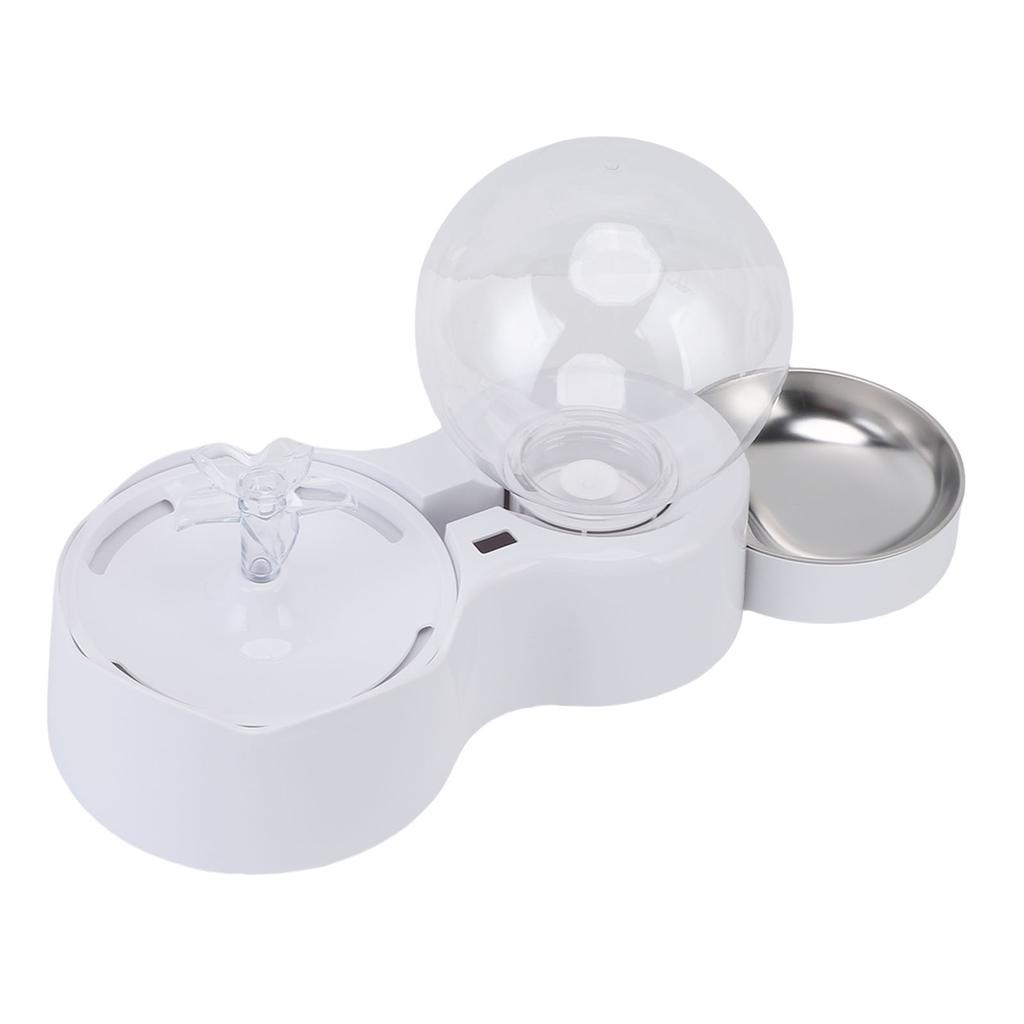 Katzen-Wasserbrunnen und Futterautomat, automatisch zirkulierend, große Kapazität, Futterautomat und Wasserspender für Katzen und Hunde