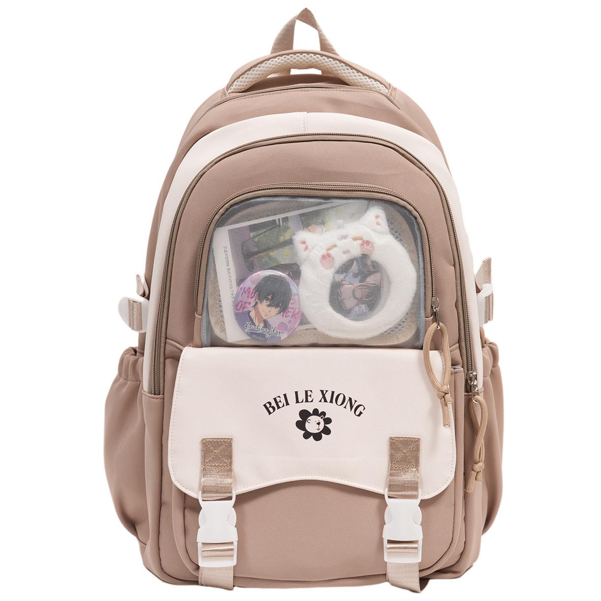 

Учащиеся старших классов уменьшают вес школьных портфелей, мальчики и девочки, и ученики старших классов посещают занятия, рюкзаки, японские милые сумки для боли single package хаки