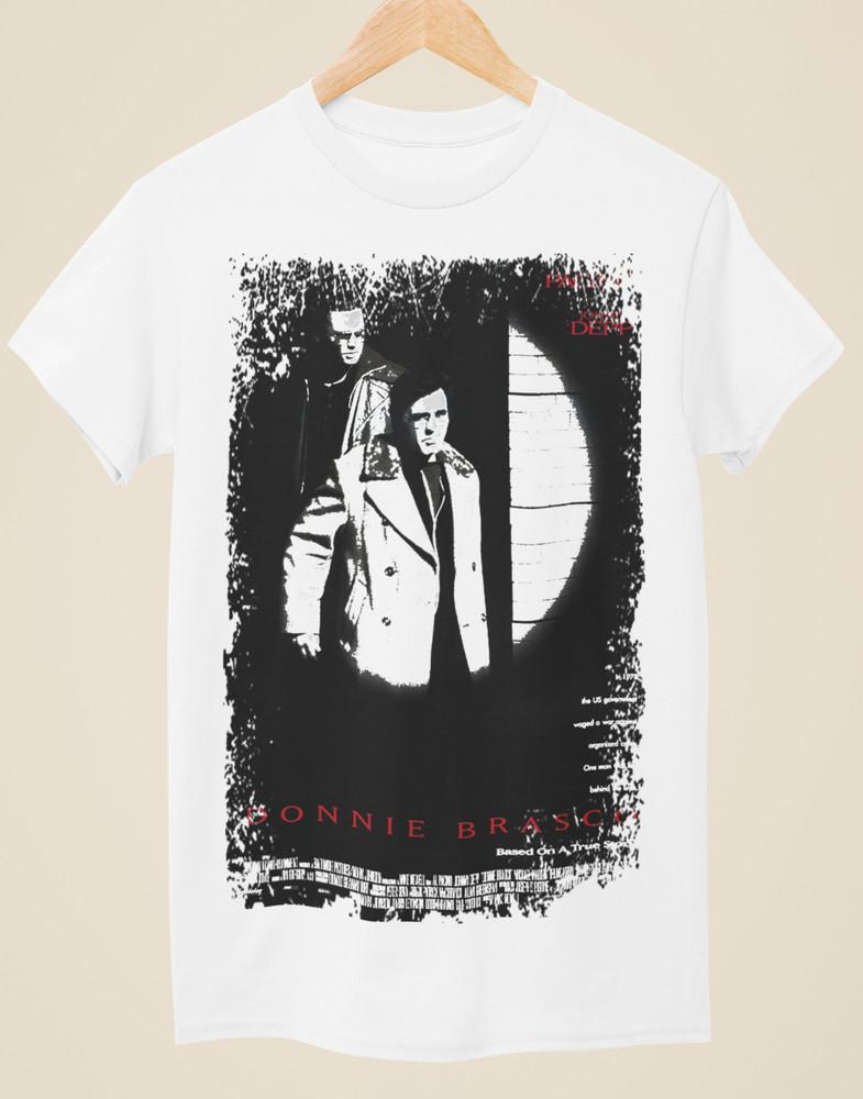 Donnie Brasco - Movie Poster Inspired Unisex White T-Shirt Unisex T-Shirt M