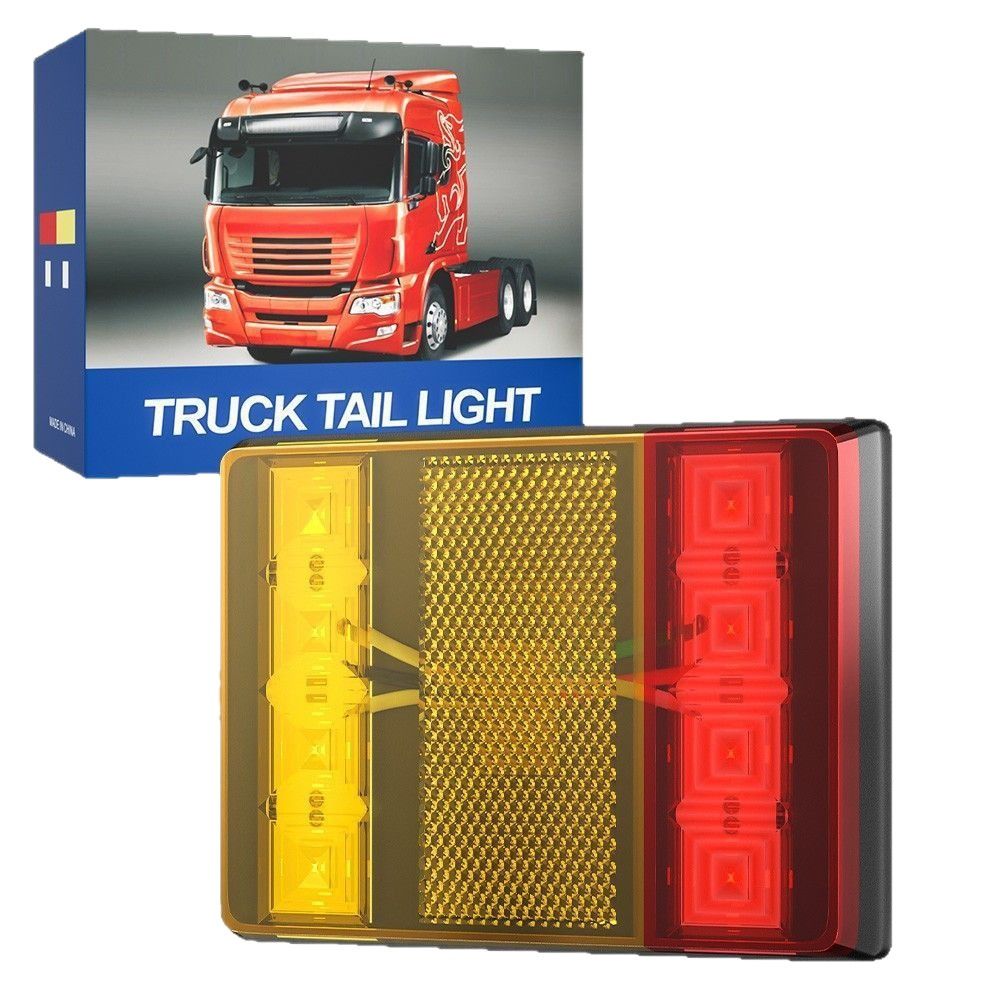 2Pcs 12/24V Rear Tail Lights Lamps 10 LED Turn Signal Indicator Stop Indicator Lamp  Motorhome