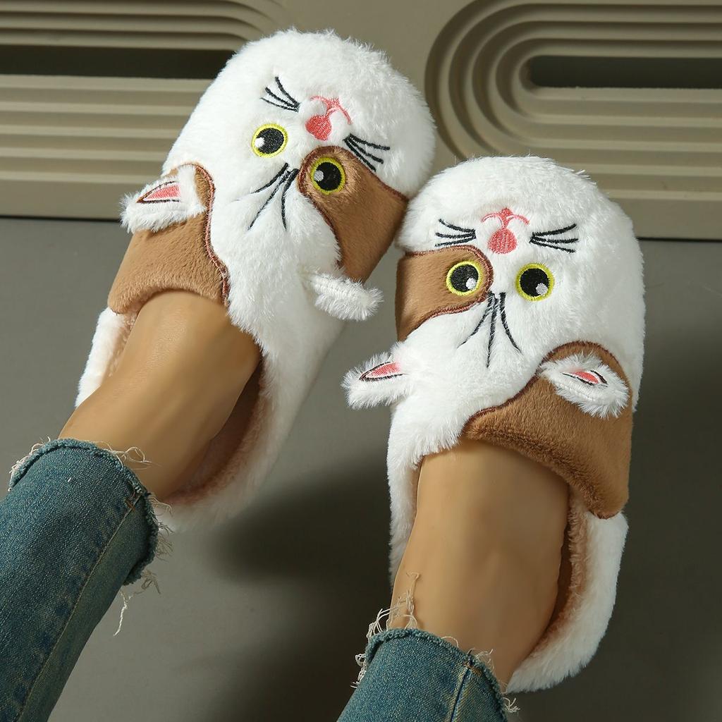 Hausschuhe, bequeme und warme Schuhe aus weichem Plüsch mit offenen Zehen, einfarbige Hausschuhe für den Innenbereich