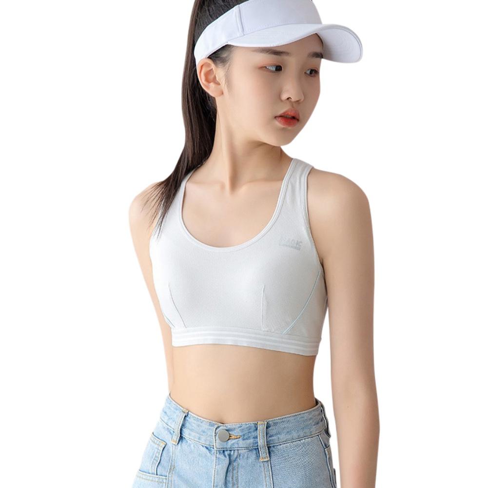 Teen Bra Adolescent Sports Bra High School Students Junior High School Students Shockproof Small Vest Bra