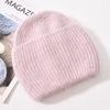 Autumn/Winter New Angora Long Plush Rabbit Fur Knit Hat, Casual Belt with Small Sequins, Warm, Thickened, Couple's Knit Hat