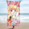 1pc Japanese Cute Anime Girl Magazine Print Microfiber Beach Towel Quick Dry Absorbent Sand Free for Beach Bathroom Accessories