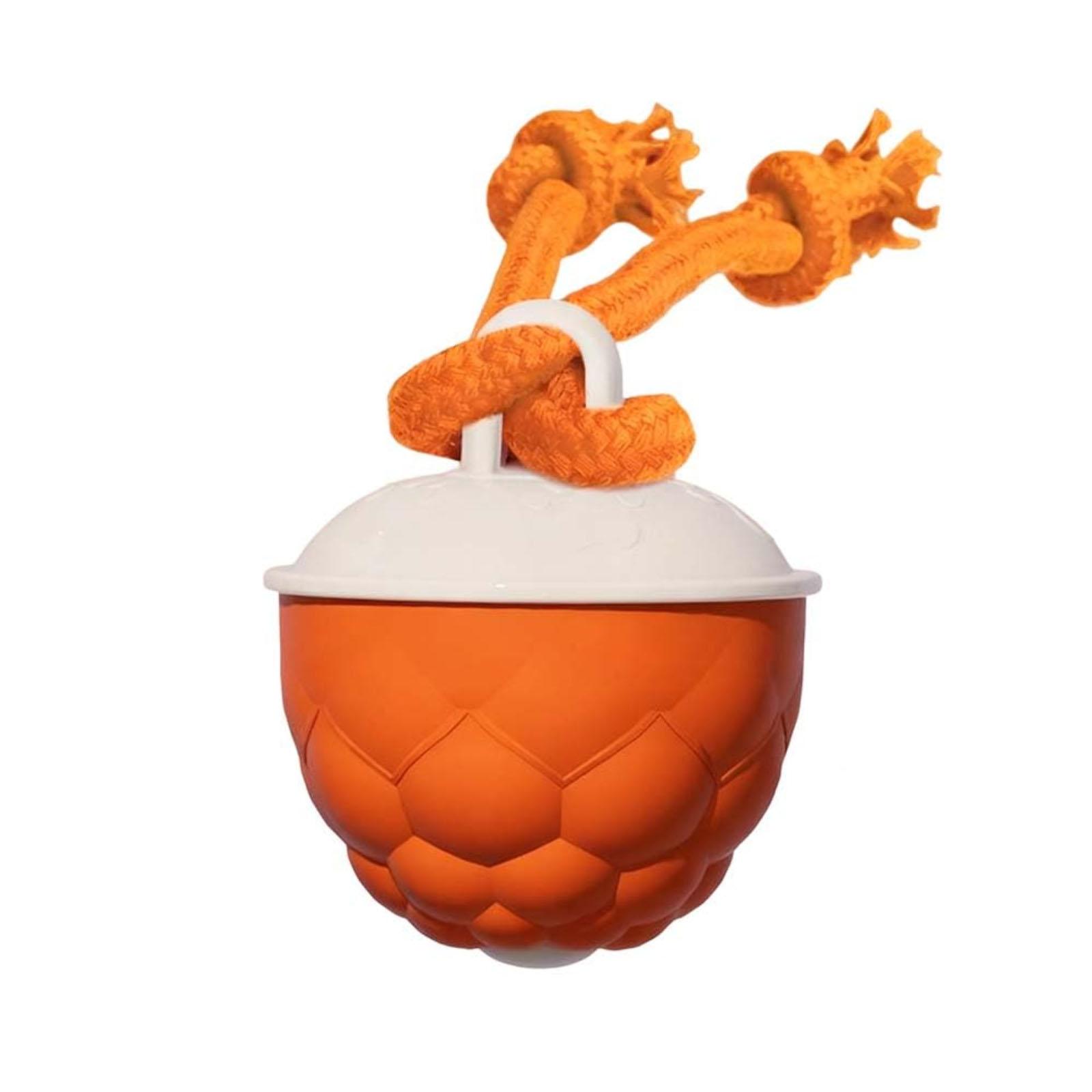 Игрушки для собак, интерактивные мячи для собак, прыгающие мячи-игрушки, для маленьких, средних, больших, с зарядкой от USB One Size оранжевый