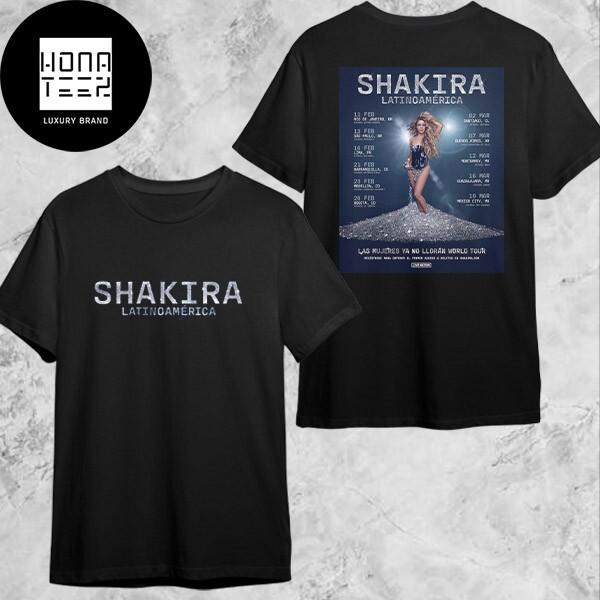 

Shakira Las Mujeres Ya No Lloran Latin America Tour Dates 2025 Fan Gifts Shirt Unisex T-Shirt S