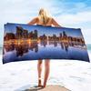City Landscape Print Series Seaside Vacation Beach Towel Swimming Bath Towel Sports Towel