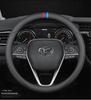 Toyota Steering Wheel Cover for IZOA, Levin, RAV4, Venza, Highlander, Camry, and New Corolla - Leather