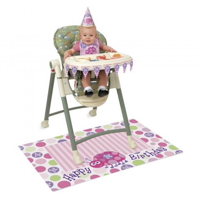 Unique Party 1st Birthday High Chair Kit With Ladybug Design One Size