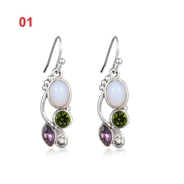 New Fashion 1 Pair Statement Flower Crystal Bead Tassel Fringed Earrings For Women Rhinestone Long Chain Crystal Drop Earrings