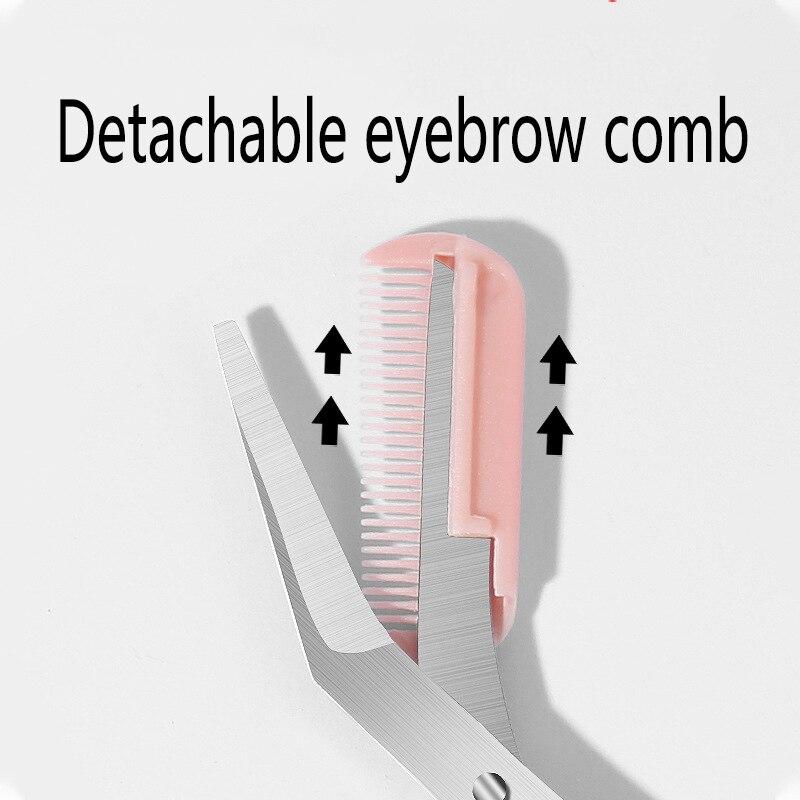 Make-up-Tool, Augenbrauentrimmer mit Augenbrauenkamm, spitze kleine Schere, Augenbrauentrimm-Set