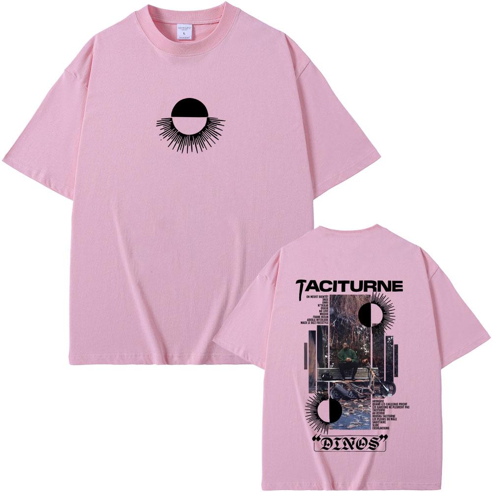 Rapper Dinos Taciturne Merch Tshirt Men Women Hip Hop Fashion Oversized Short Sleeve T Shirts Male Casual Retro Cotton Tshirts