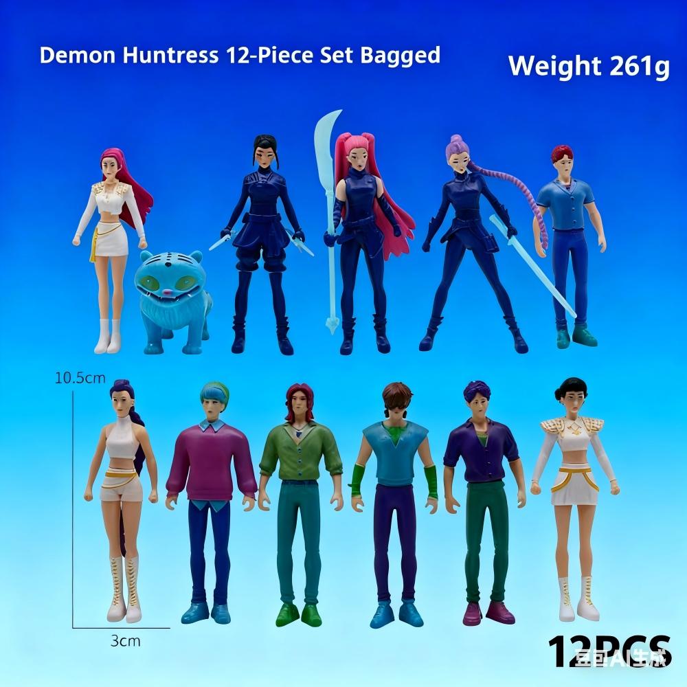 Kpop Demon Hunters Figure Model Toy PVC Cartoon Gaming Peripherals Desk Collection 5/8/12pcs/Set Figures Model Toy For Kid