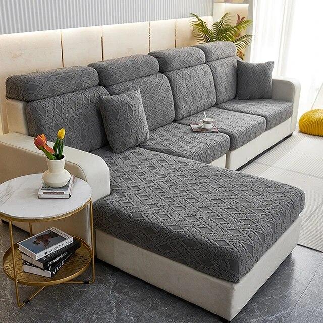 Thick Jacquard Sofa Seat Cushion Cover Stretch Sofa Cover for Living Room Washable Removable Furniture Protector Couch Slipcover