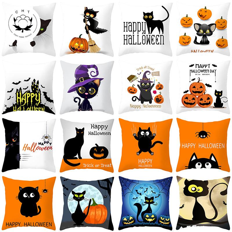 

Наволочка с принтом Хэллоуина для дома, гостиной, дивана, украшения спальни, наволочка, автомобильный комплект, наволочка