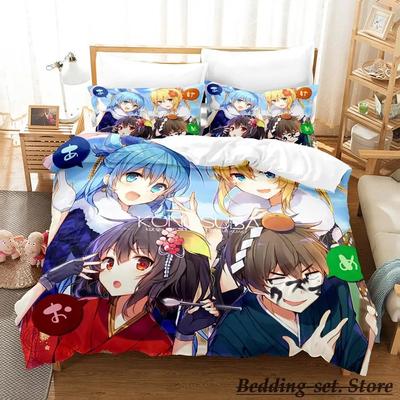 KonoSuba Set da letto Singolo Matrimoniale Completo Queen King Size Set da letto Adulto Bambino Camera da letto Set copripiumino Anime parure de lit Letto