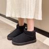 thick-soled snow boots women's new autumn and winter fur integrated short tube high-soled warm women's cotton shoes
