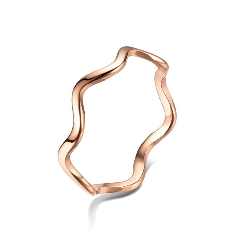 Light luxury titanium steel ring women's non-fading design sense niche hip-hop women's fine plain ring ins style