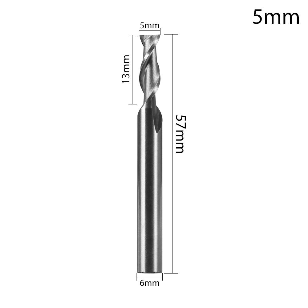 1/5pcs High Quality 1-12mm Machine Tool Wood-Cutter Tools CNC Straight Shank Milling Cutters Mill Cutter Woodworking Drill Bits