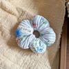 Sweet Floral Sponge Hair Scrunchies Cute Floral Hairbands Children Girls Cute Kawaii Ponytail Holder Hair Styling Accessories