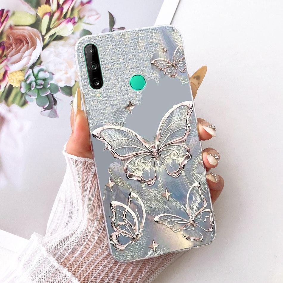 For Huawei Y7p Cute Flower Butterfly Cat Painted Case For Huawei Y7P 2020 ART-L28 ART-L29 Soft Silicone TPU Phone Cases