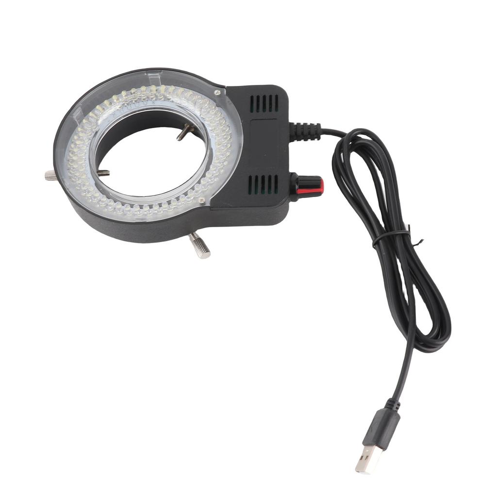 LED Mikroskop Ringlicht 144 LEDs 4W 6500‑7500K 32000‑36000LX Einstellbare Helligkeit USB-betrieben Mikroskoplampe