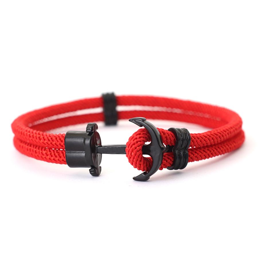 Stilvolles Herren Anker Armband Premium Ausgewählt 4mm Kordel Navigation Surfen Handgelenk Accessoire Strandurlaub Vielseitiger Schmuck Joias