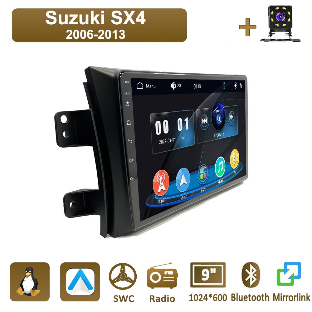 

Icreative Carplay Car Radio Multimedia MP5 Player Head Unit Stereo GPS Navigation BT For Suzuki SX4 2006-2013 чёрный