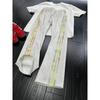 American retro color flower three-bar pants men's autumn heavy drape sweatpants straight sports casual pants