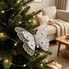 Christmas Decoration Item - Realistic Glittering Powder Butterfly Christmas Tree Ornament - Christmas Atmosphere Setting - Realistic Butterfly