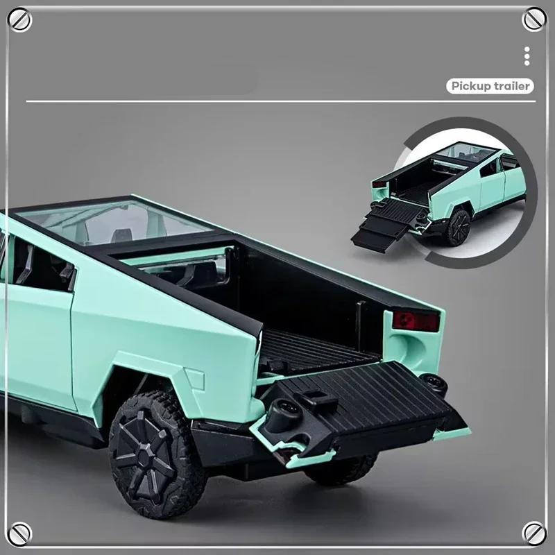 Alloy Car Model Diecasts Off-road Vehicles Truck Car Model Sound Light Kids Toys Gift With Suitcase
