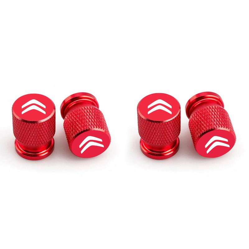 4pcs Aluminium Car Tire Wheel Valve Caps Stem Cover Emblem Styling For Citroen C1 C2 C3 C4 grand picasso C3-XR Auto Accessories amb123