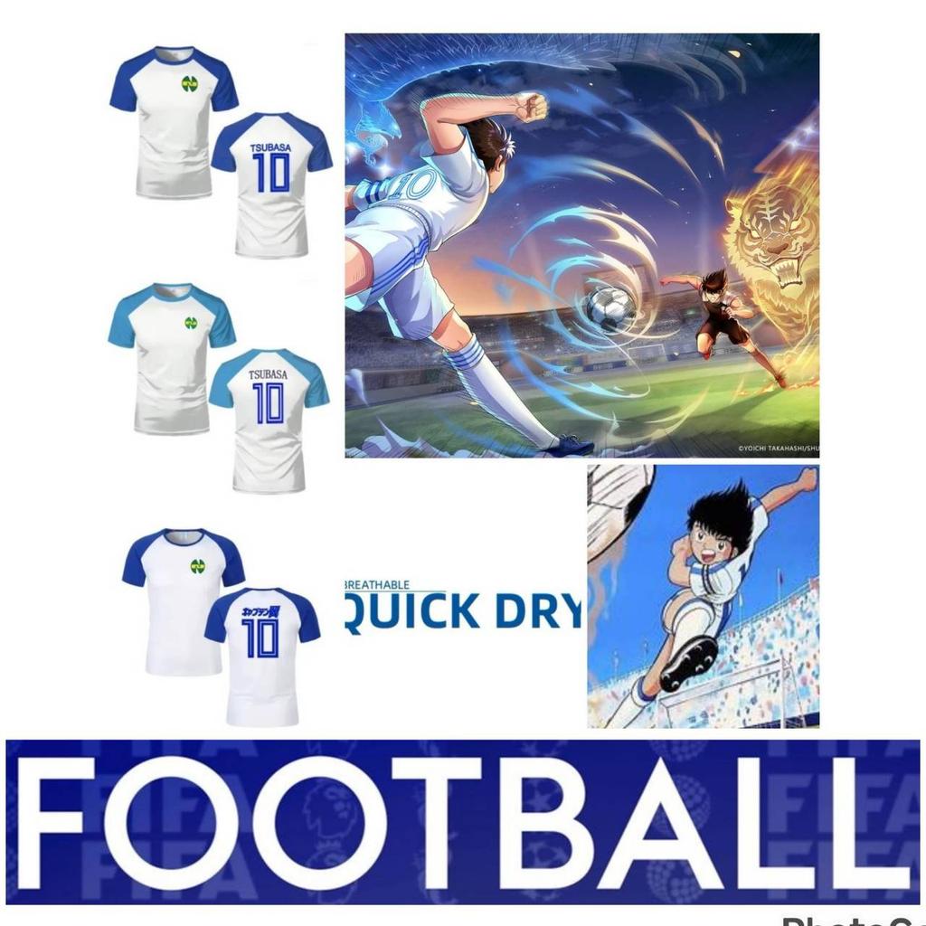 Japonia Cartoon Captain Tsubasa Atom Hutton fotbal fotbal tricou Jersey cosplay animație imprimare respirabil rapid uscat vintage mânecă scurtă uniformă