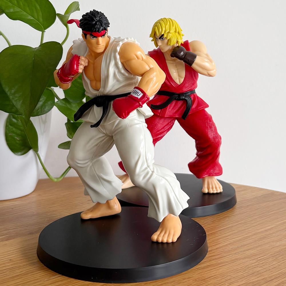 Hot Anime Street Fighter Fighting Game Action Figure Ryu Ken Masters PVC Kawaii Toys Dolls Room Decor Birthday Gift