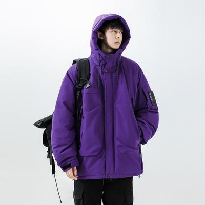 Fashion Winter New Outdoor Mountaineering Hooded Down Jacket Men's Tide Brand Warm and Cold Jacket