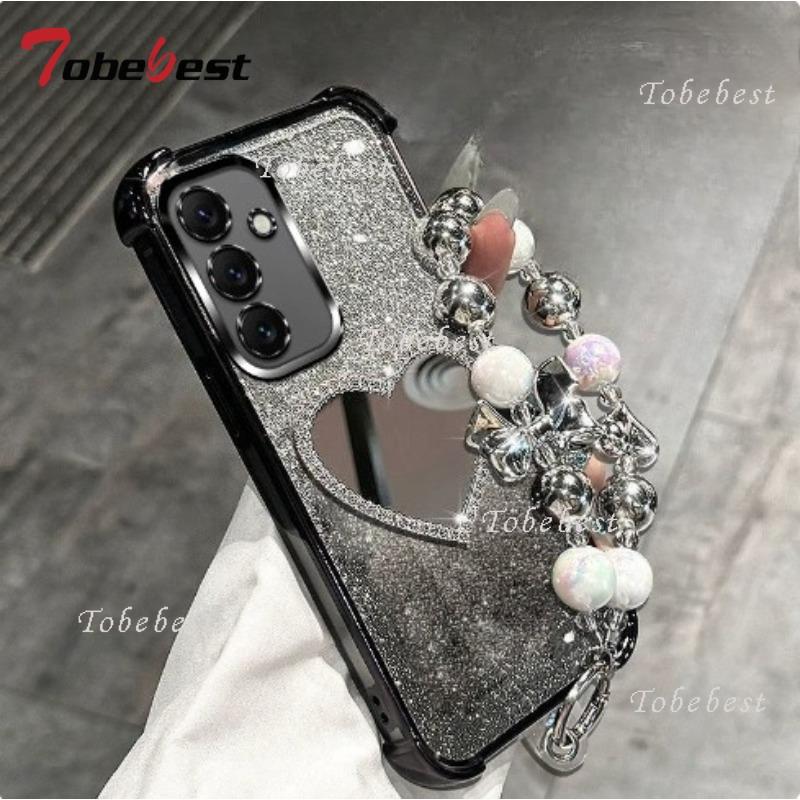 Love Mirror Bracelet Shockproof Plating Case for Samsung Galaxyu A17 A07 A16 A26 A36 A56 A06 A15 A25 A35 A55 A14 A24 A34 A54 5G
