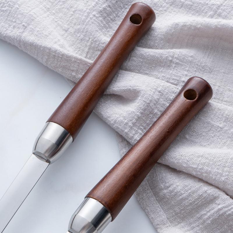 HANYANG Holzgriff, Edelstahl-Kochgeschirr, 304 Edelstahl, Spatel, Fondue-Topf, großer Trichter, Küchenutensilien