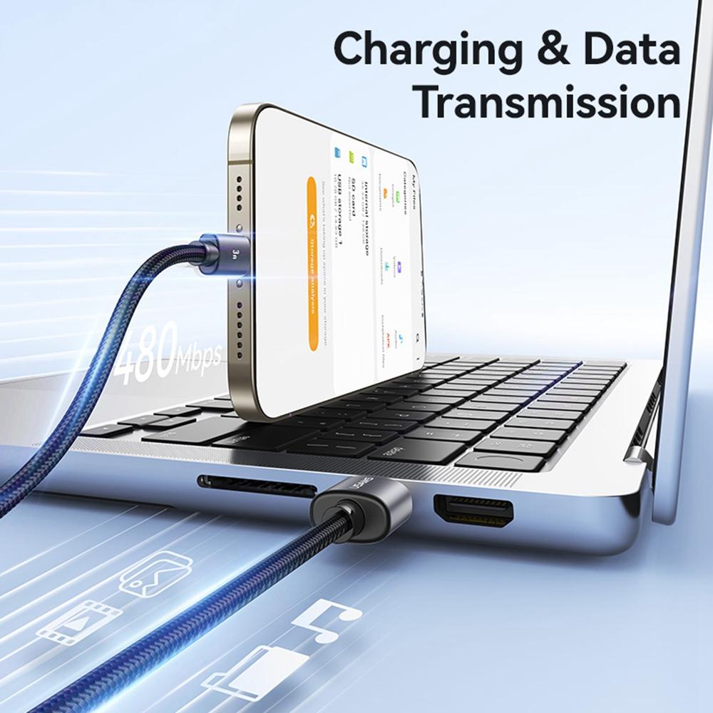 USAMS SJ767 U91 Type-C Cable 3A Fast Charging Data Cable 1m/18W Quick Charge Aluminum Alloy