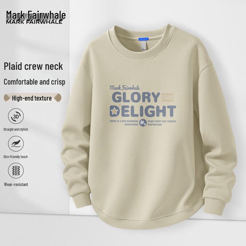 Mark Fairwhale Men s Casual Round Neck Pullover Sweatshirt M