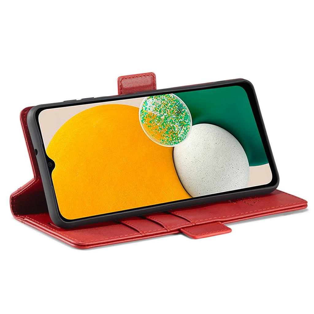 LC.IMEEKE For Samsung Galaxy A55 5G Case Magnetic PU Leather Cover with Hardware Logo